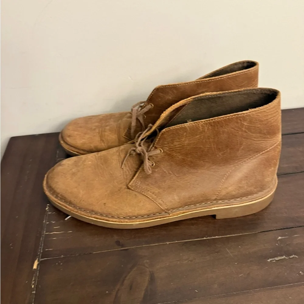 Clarks Brown Leather Desert Boot Chukka Crepe Sole